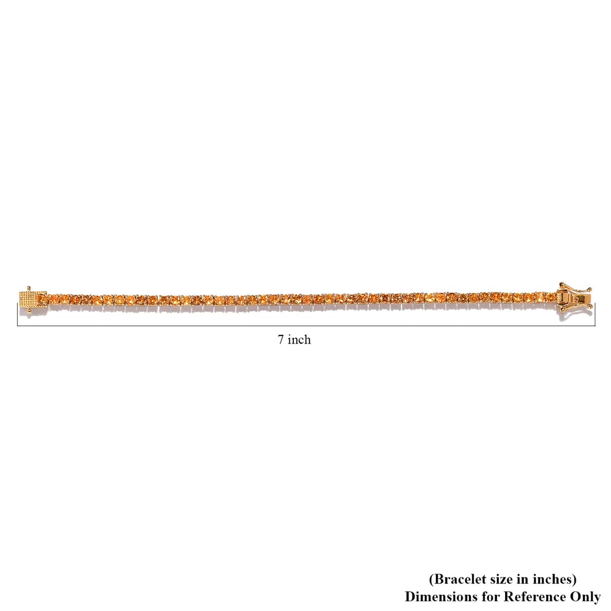 Premium Viceroy Spessartine Garnet Tennis Bracelet in Vermeil Yellow Gold Over Sterling Silver (6.50 In) 8.90 Grams 7.15 ctw image number 4