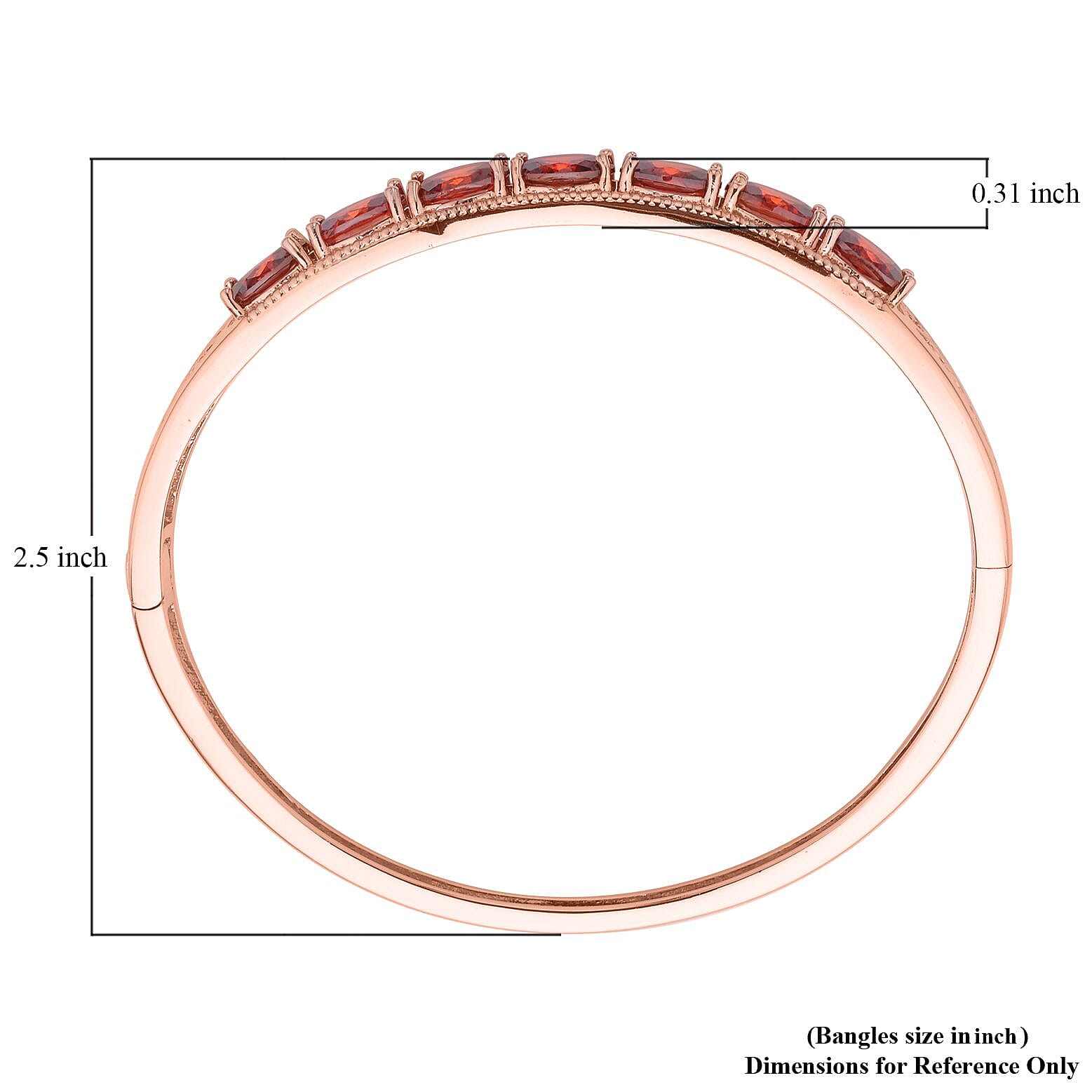 Cubic Zirconia CZ Bangle Cuff Bracelet Gift Jewelry for Women Size 7.25" Ct 13.8 - Picture 5 of 6