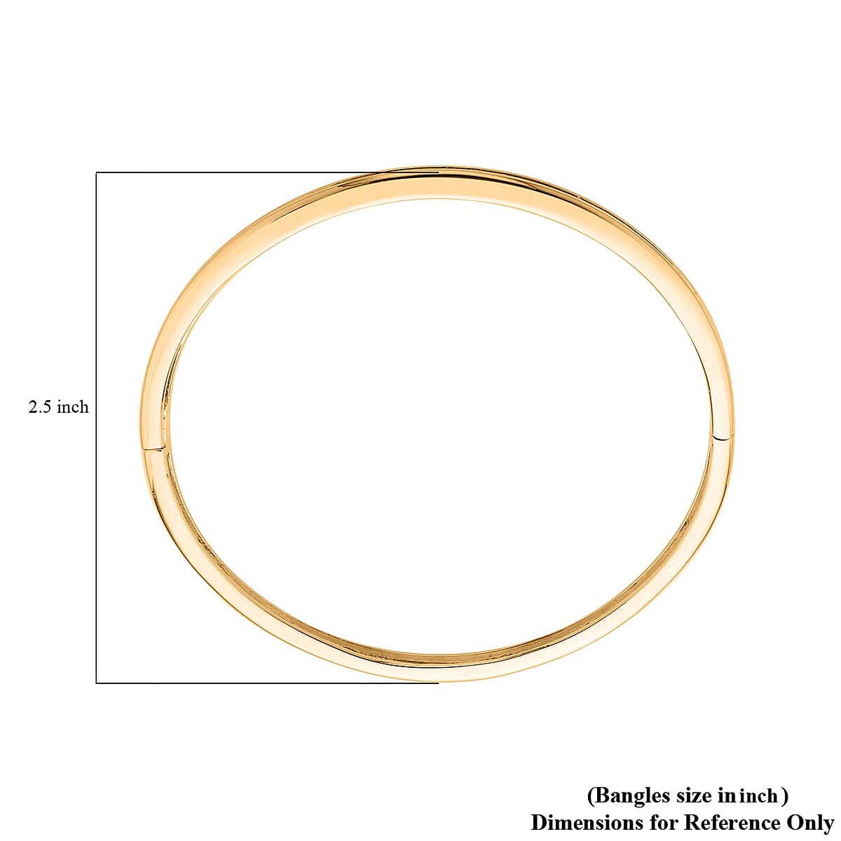Simulated Green Diamond Bangle Bracelet in Goldtone (7.25 in) 2.85 ctw image number 5