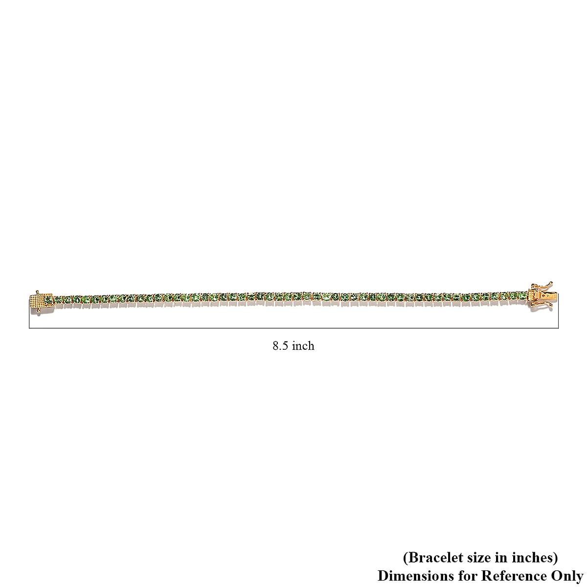 Premium Tsavorite Garnet Tennis Bracelet in Vermeil Yellow Gold Over Sterling Silver (7.25 In) 7.15 ctw image number 4
