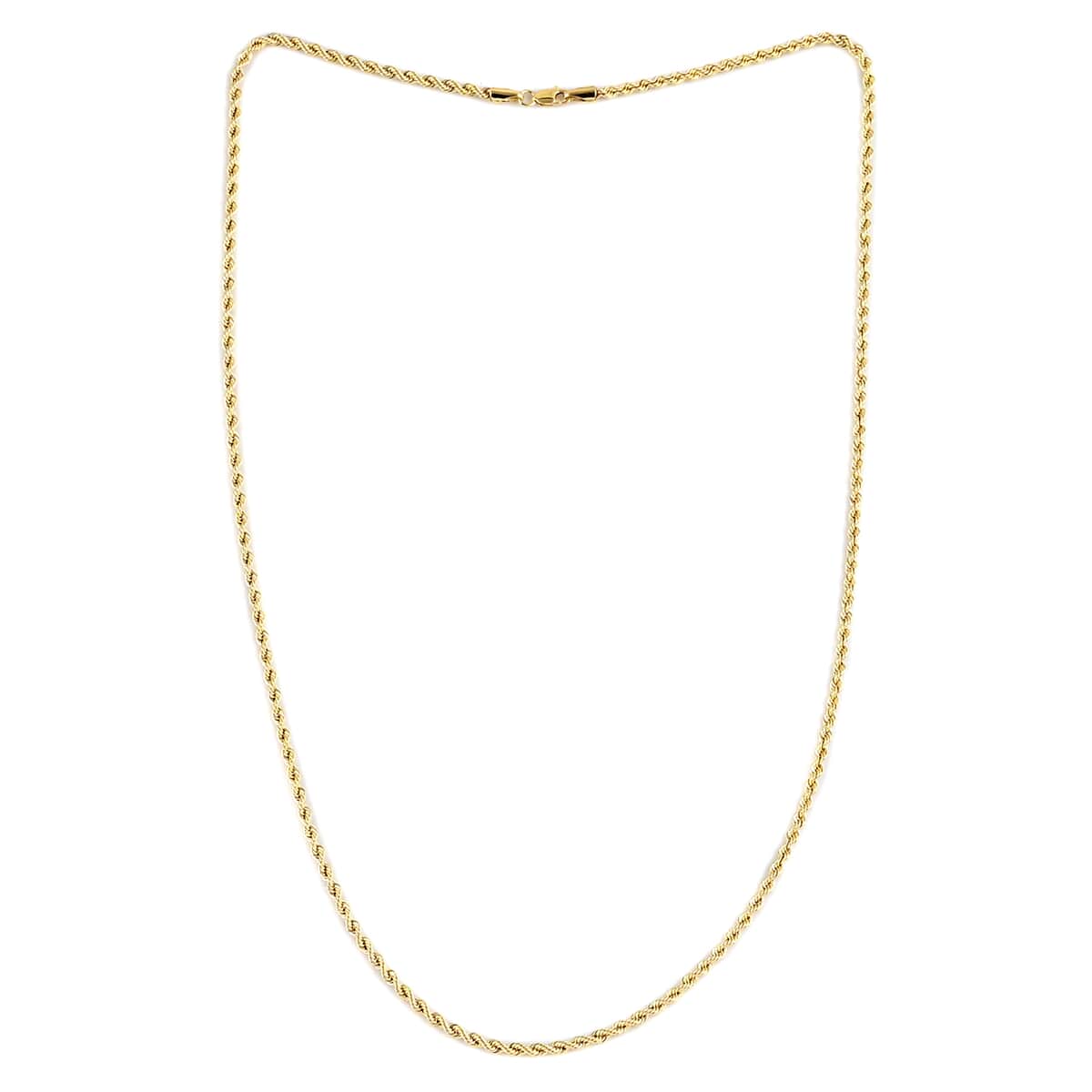 10K Yellow Gold 5mm Quint Rope Chain Necklace 24 Inches 12 Grams image number 3