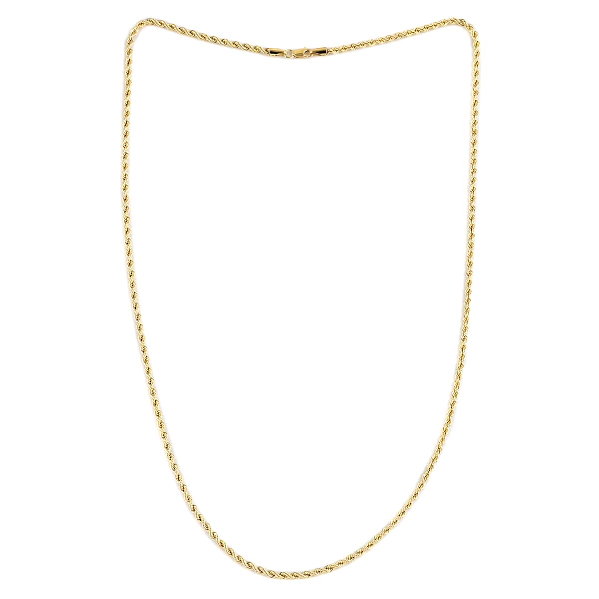 Ankur Treasure Chest 10K Yellow Gold 5mm Quint Rope Chain Necklace 24 Inches 12 Grams image number 3