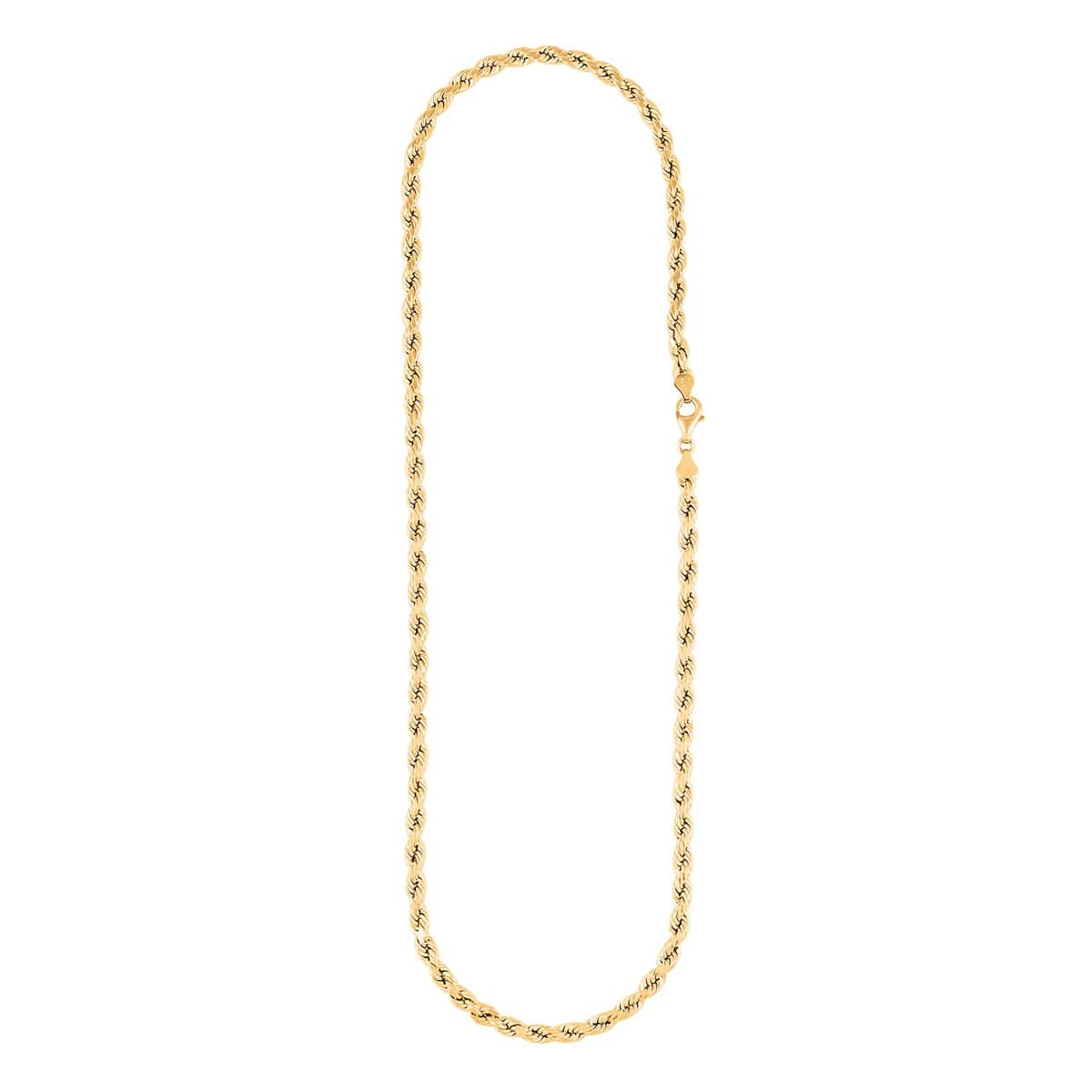 Ankur Treasure Chest 10K Yellow Gold 5mm Quint Rope Chain Necklace 24 Inches 12 Grams image number 5