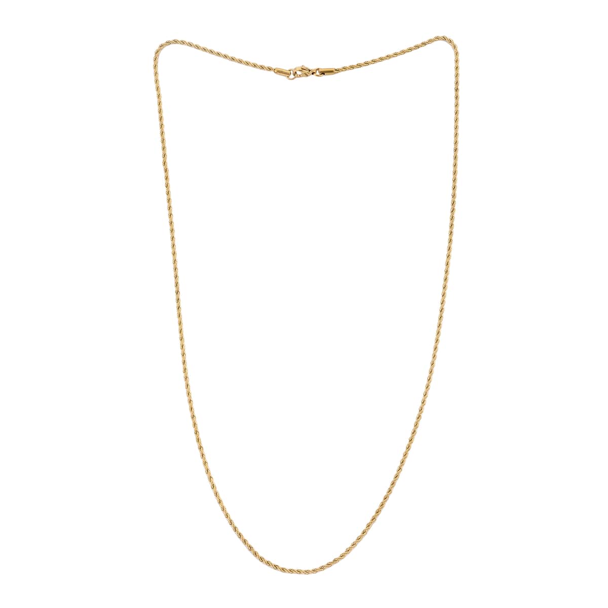 New York Closeout 10K Yellow Gold 7mm Rope Necklace 24 Inches 18.70 Grams image number 1