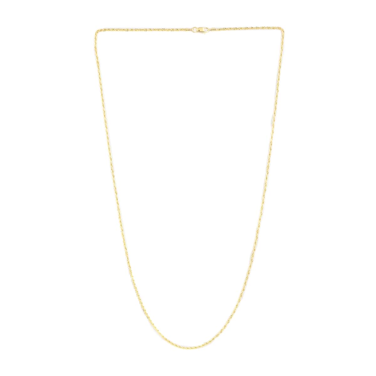 New York Closeout 14K Yellow Gold 4mm Laser Rope Necklace 26 Inches 8.50 Grams image number 2