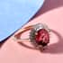 LUXORO 10K Rose Gold Premium Natural Blush Tourmaline and Diamond Double Halo Ring (Size 9.0) 2.50 Grams 2.40 ctw image number 1