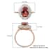 LUXORO 10K Rose Gold Premium Natural Blush Tourmaline and Diamond Double Halo Ring (Size 9.0) 2.50 Grams 2.40 ctw image number 5