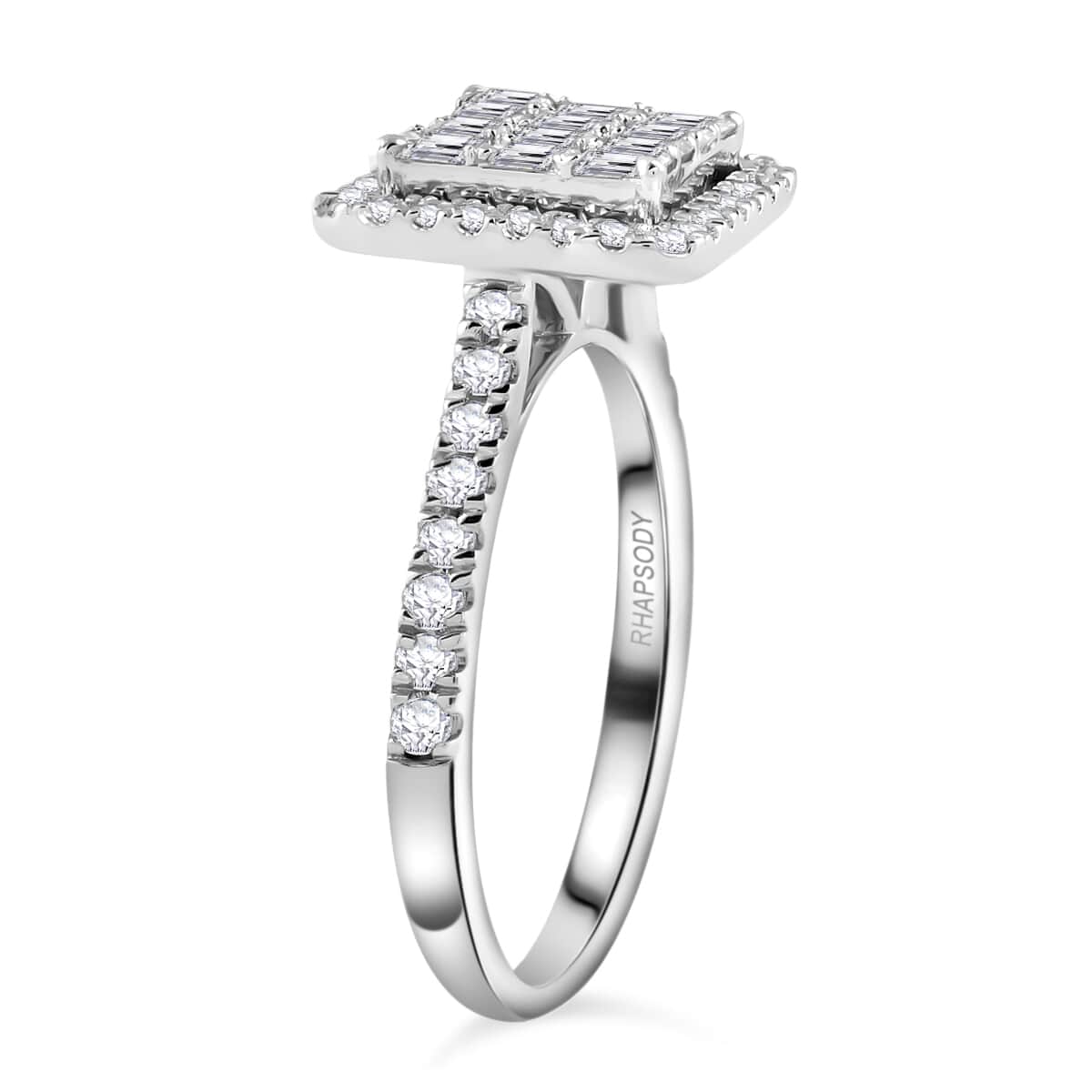 RHAPSODY 950 Platinum Diamond (G-H, VS) Ring (Size 5.0) (4.95 g) 1.00 ctw image number 3