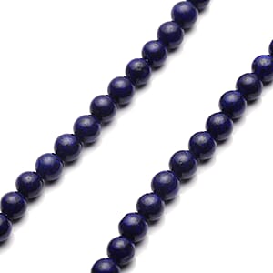 Lapis Lazuli Beaded Butterfly Necklace 18-20 Inches in Silvertone 258.00 ctw