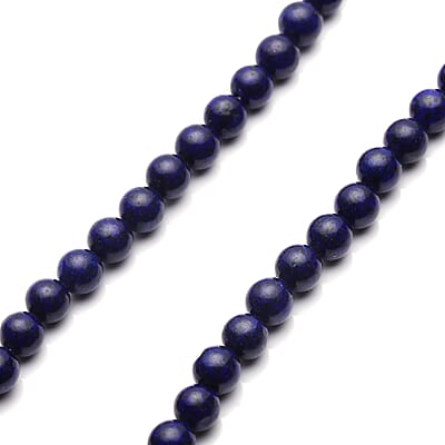 Lapis Lazuli Beaded Butterfly Necklace 18-20 Inches in Silvertone 258.00 ctw