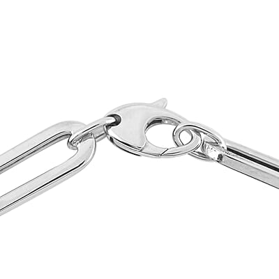 14K White Gold Diamond Paperclip Bracelet (7.50 In) 7.60 Grams 1.40 ctw