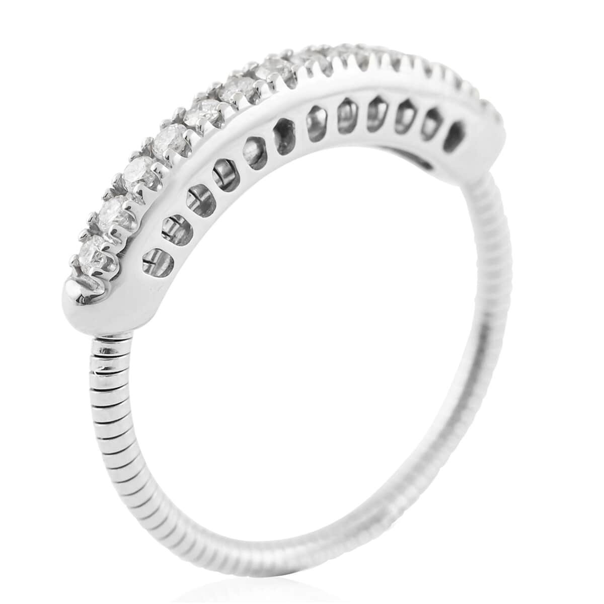 14K White Gold Diamond Line Ring (Size 6.5-8.5) 2.40 Grams 0.80 ctw image number 3