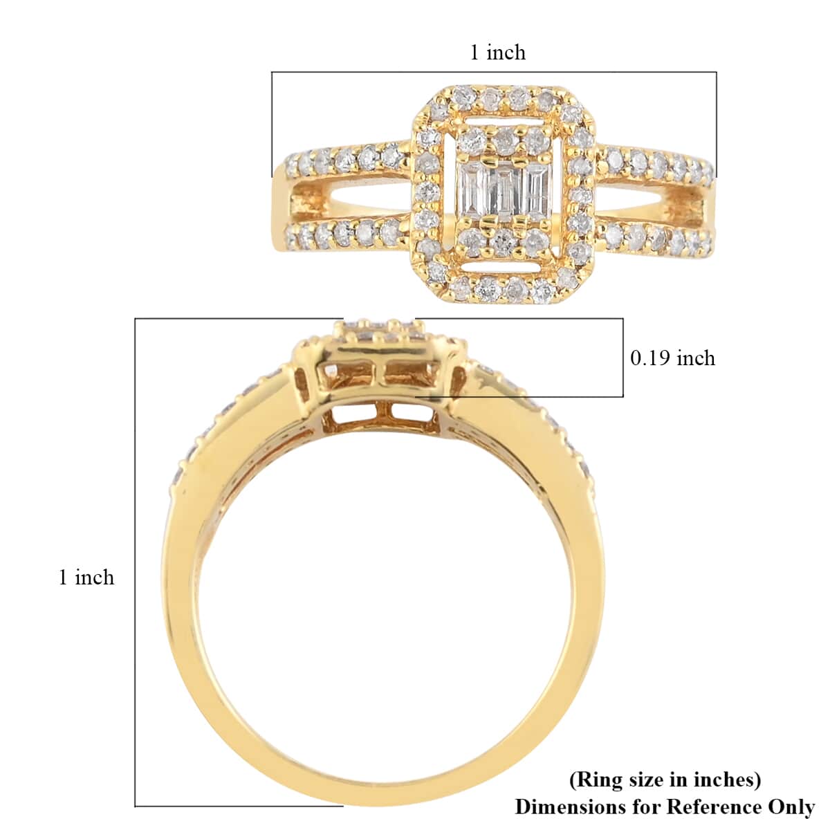 14K W Gold White Diamond Ring , Gold Wt. 3.9 g 0.46 ctw image number 4