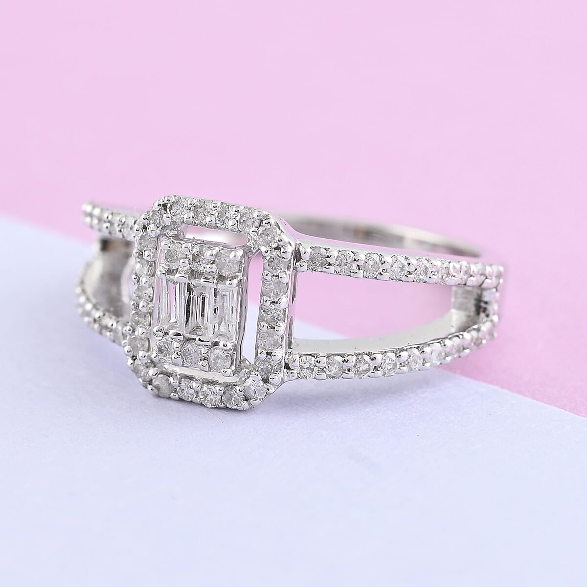 14K White Gold Diamond Ring (Size 8.0) 0.50 ctw image number 1