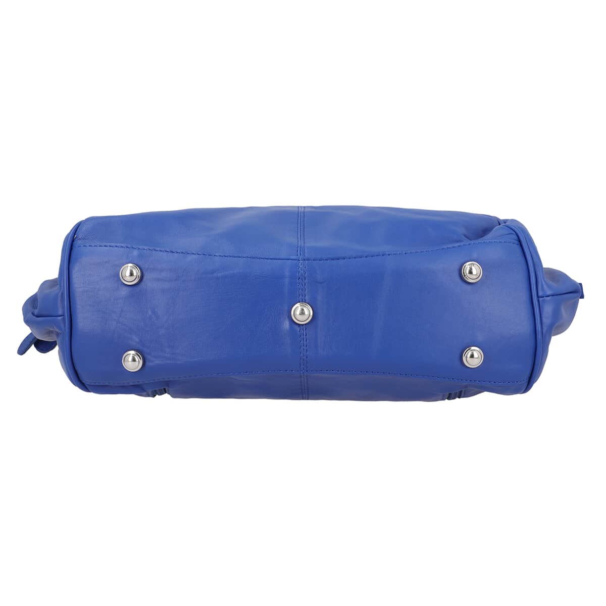 Blue Genuine Leather RFID Protected Bailey Bag image number 5