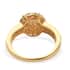 Imperial Garnet and Natural White Zircon Ring in Vermeil Yellow Gold Over Sterling Silver (Size 7.0) 2.70 ctw image number 4