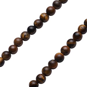 Tiger's Eye Beaded Butterfly Shape Necklace 18-20 Inches in Silvertone 240.00 ctw