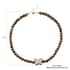 Tiger's Eye Beaded Butterfly Shape Necklace 18-20 Inches in Silvertone 240.00 ctw image number 5