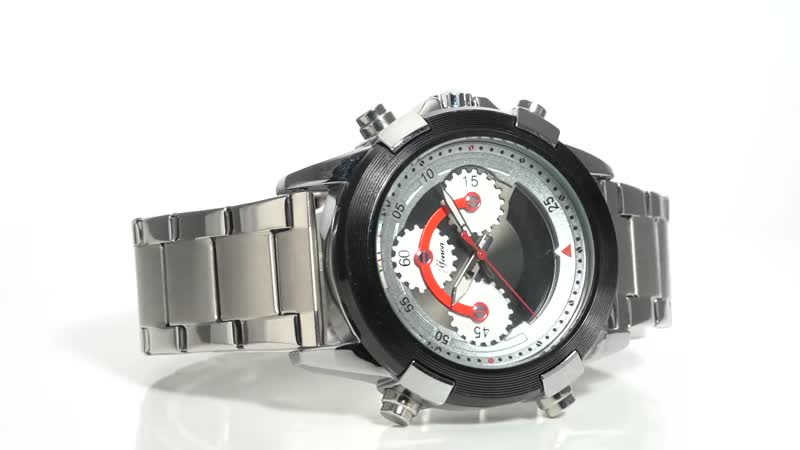 GENOA Japanese and Eletronic Movement Multi Functional Watch in Stainless Steel Strap