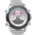 Genoa Japanese and Electronic Movement Multi Functional Watch in Stainless Steel Strap image number 3