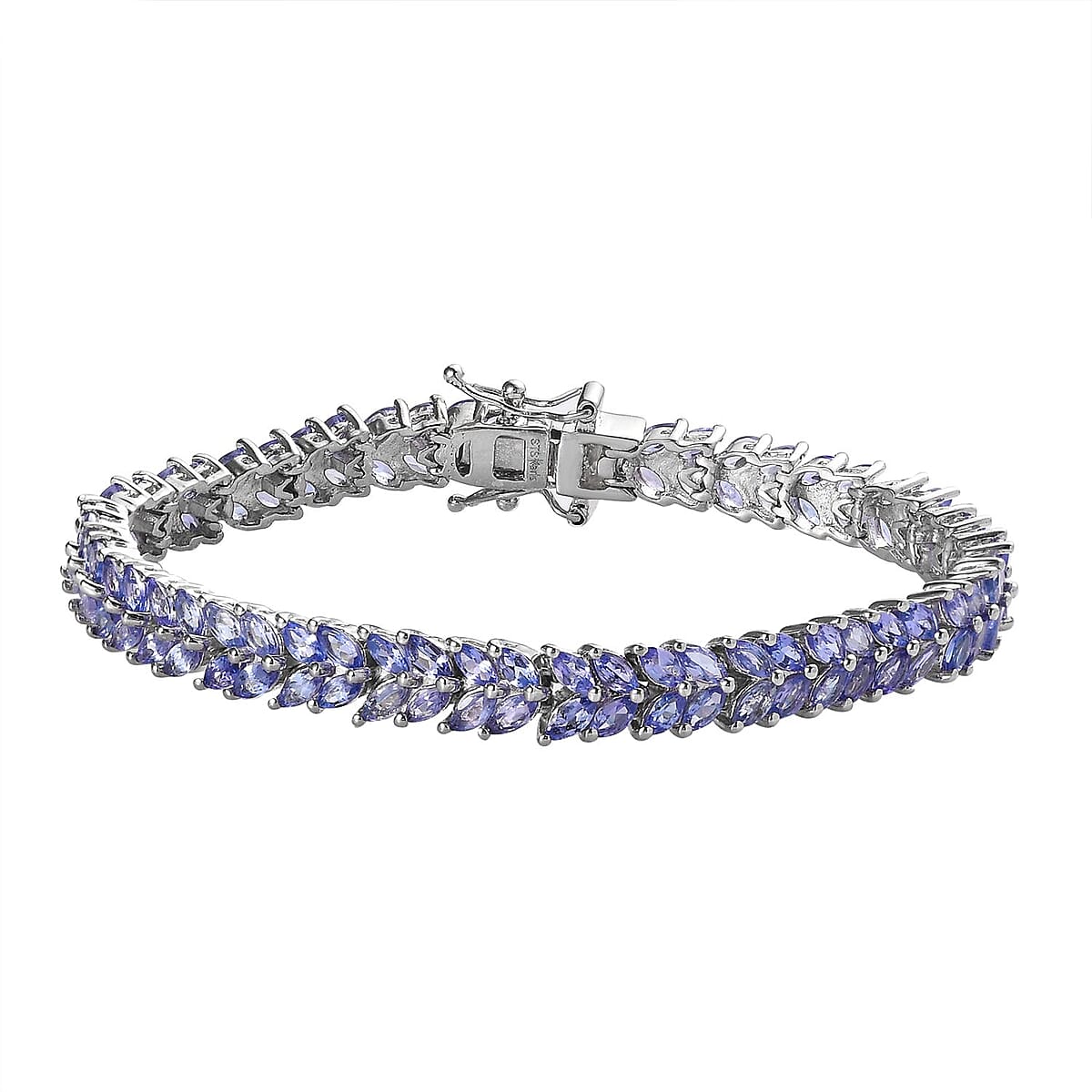 KARIS Tanzanite Tennis Bracelet in Platinum Bond (6.50 In) 8.20 ctw image number 0