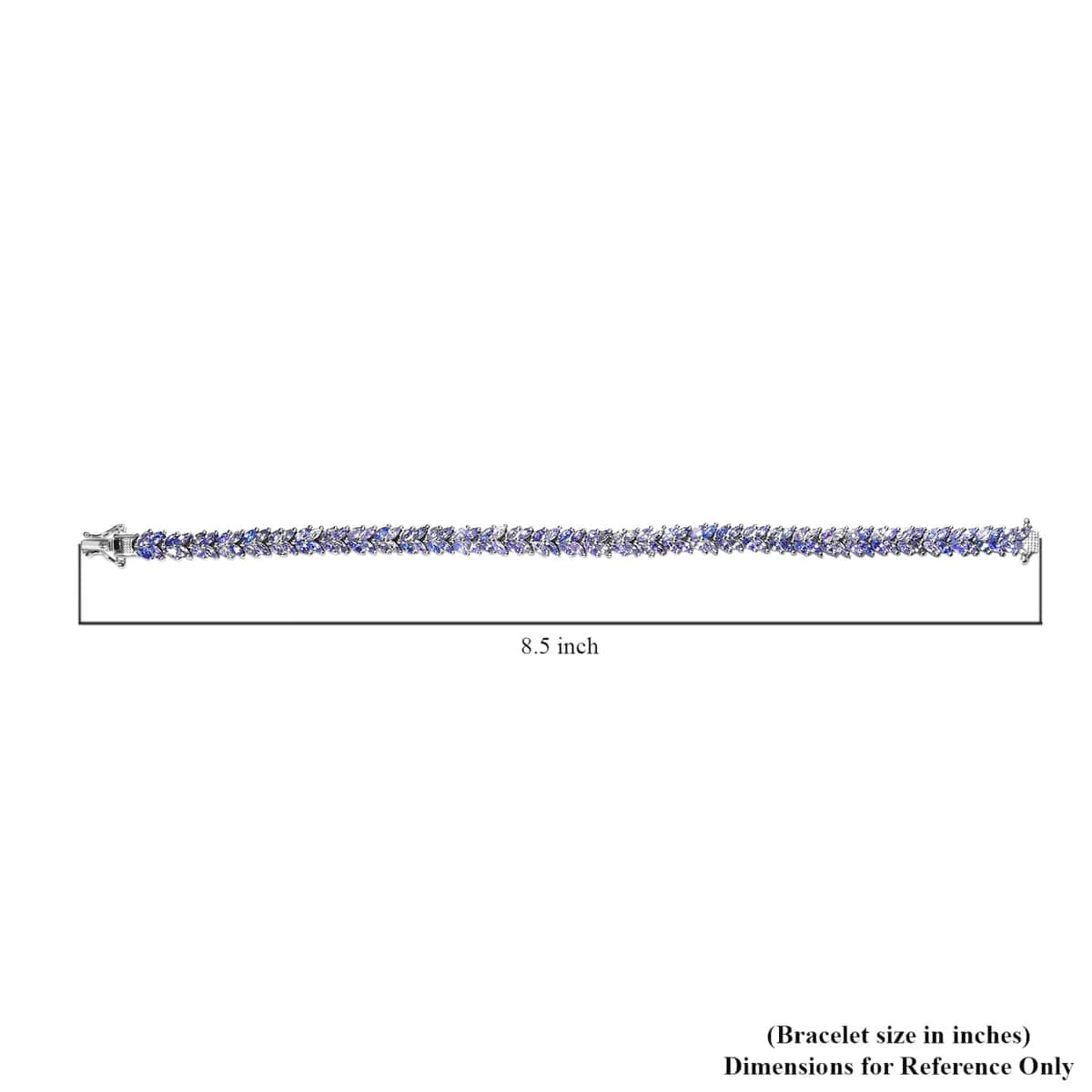 Karis Tanzanite Double Row Bracelet in Platinum Bond (6.50 In) 7.80 ctw image number 6