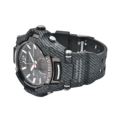 Genoa Japanese and Electronic Movement Multi Functional Sport Watch with Black Strap (6.50-8.50Inches) (52mm)