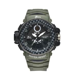 Genoa Miyota Japanese and Electronic Movement Multi Functional Watch with Army Green Strap (44.70mm) (7.5-9.0 Inch)