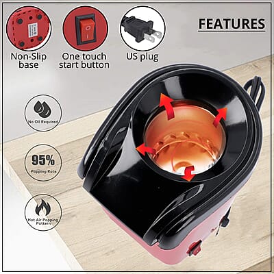 Red Hot Air Popcorn Popper Machine
