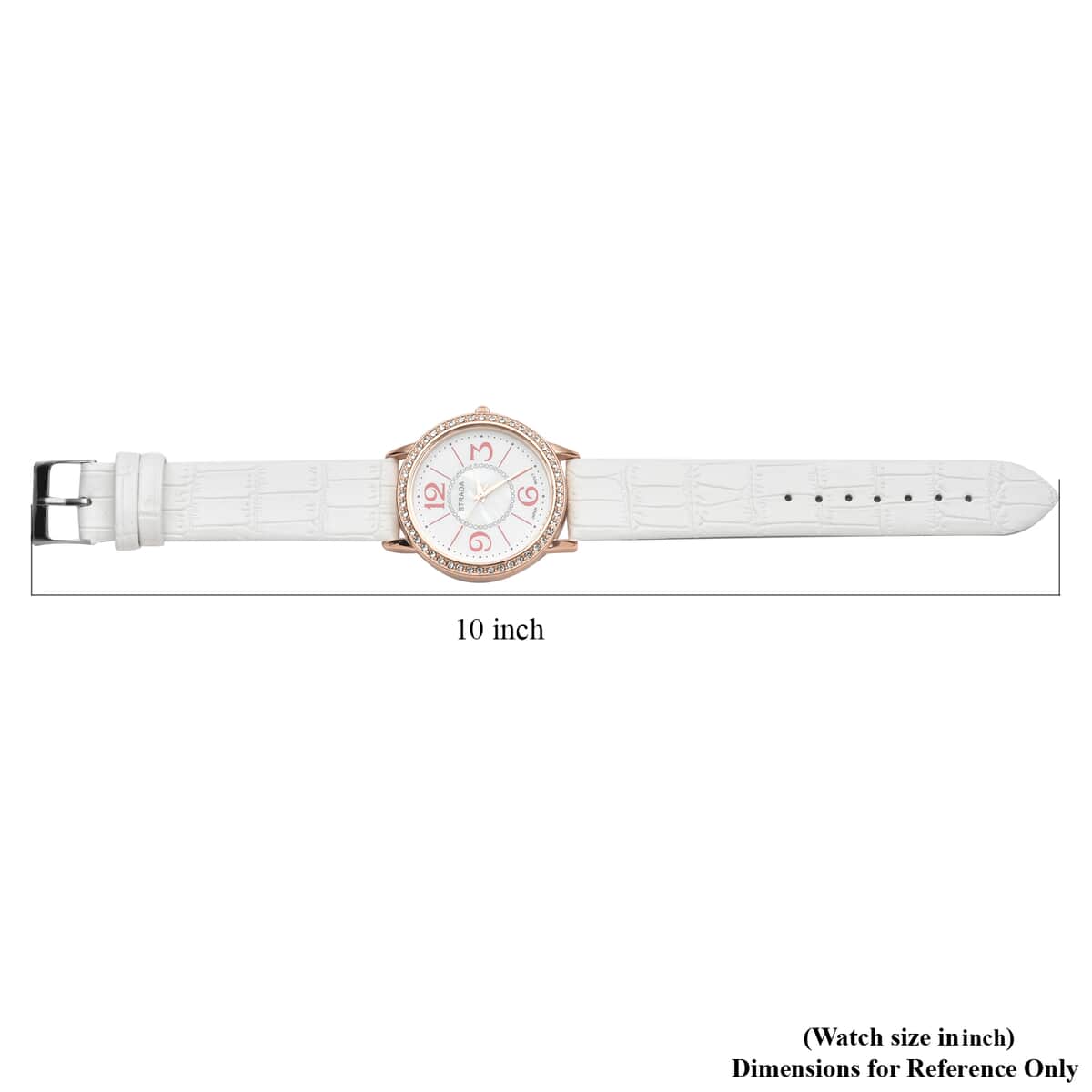 White Crystal Watch Pure White Stainless Steel 0.68 ctw image number 6