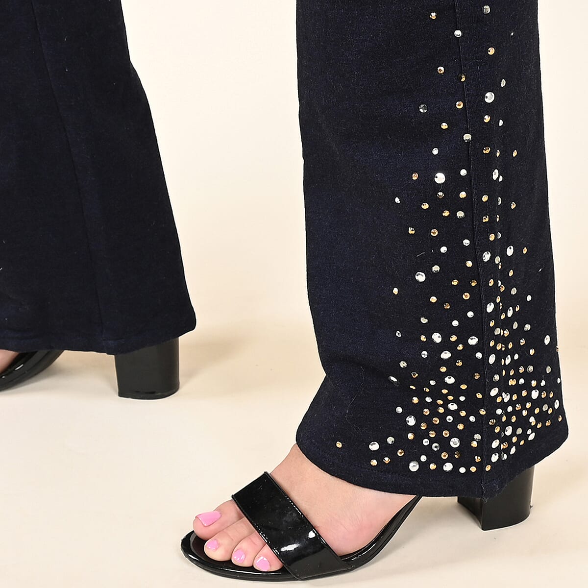 Tamsy Navy Pants with Sparkle Detail - XL image number 3