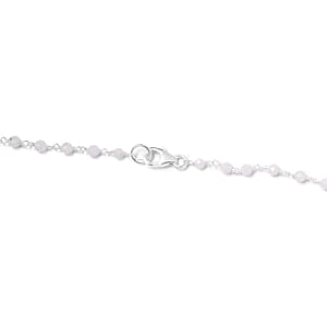 Ankur Treasure Chest Moonstone Beaded Necklace (20 Inches) in Platinum Over Sterling Silver 13.50 ctw