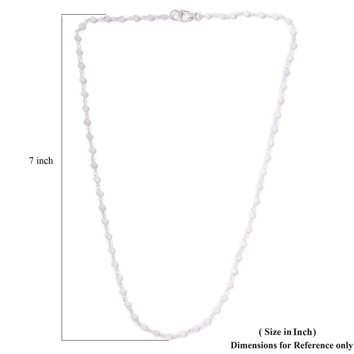 Kuisa Rainbow Moonstone Beaded Necklace 20 Inches in Platinum Over Sterling Silver 14.40 ctw image number 4