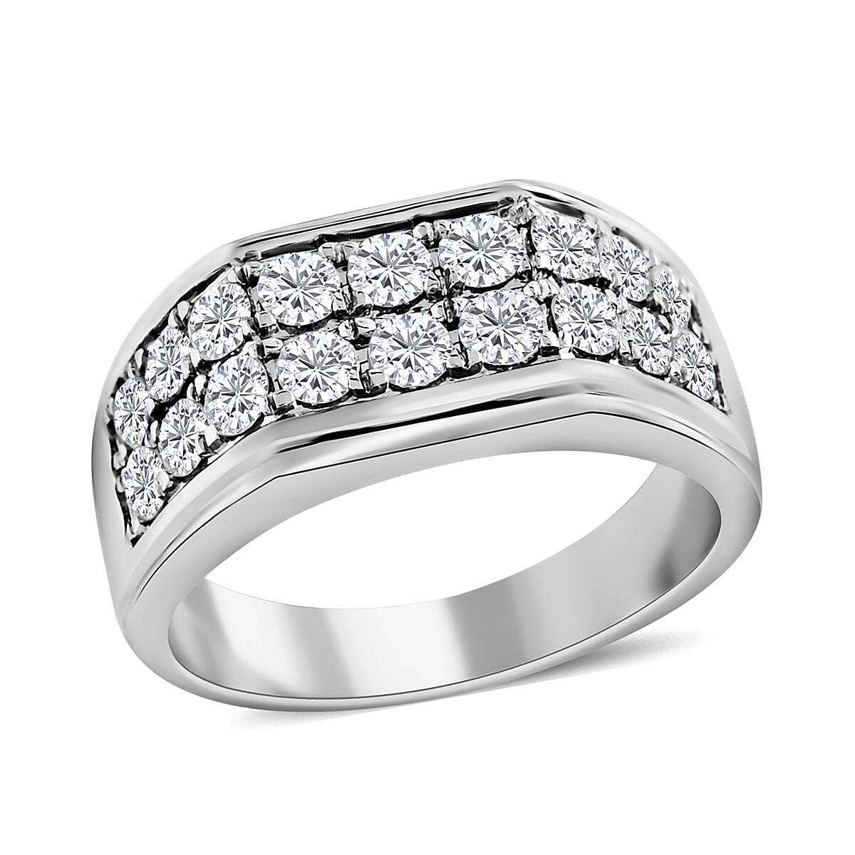 NY Closeout 10K Yellow Gold Diamond Men's Ring 9.80 Grams 2.00 ctw image number 0