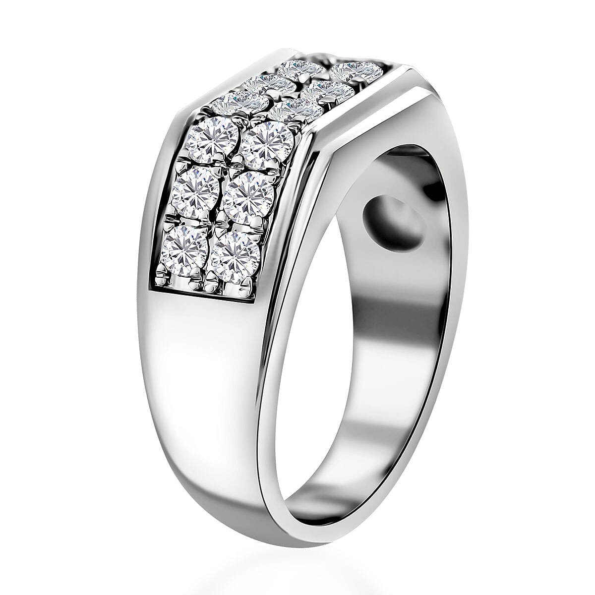 NY Closeout 10K Yellow Gold Diamond Men's Ring 9.80 Grams 2.00 ctw image number 3