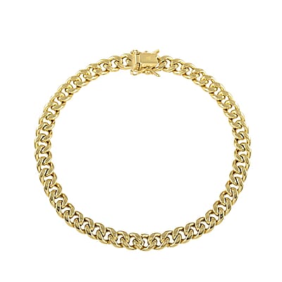10K Yellow Gold 4mm Miami Cuban Chain Bracelet (8.00 In) 3.1 Grams
