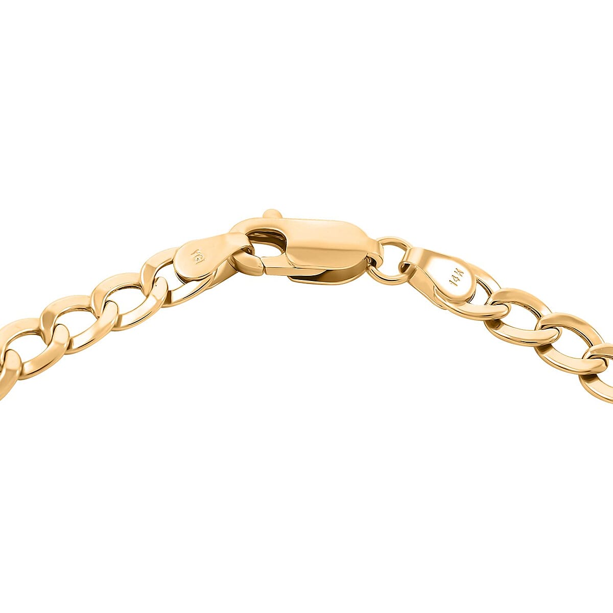 14K Yellow Gold 3.75mm Cuban Chain Bracelet (8.00 In) (2.8 g) image number 3