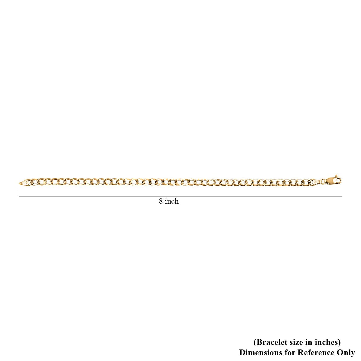 14K Yellow Gold 3.75mm Cuban Chain Bracelet (8.00 In) (2.8 g) image number 4