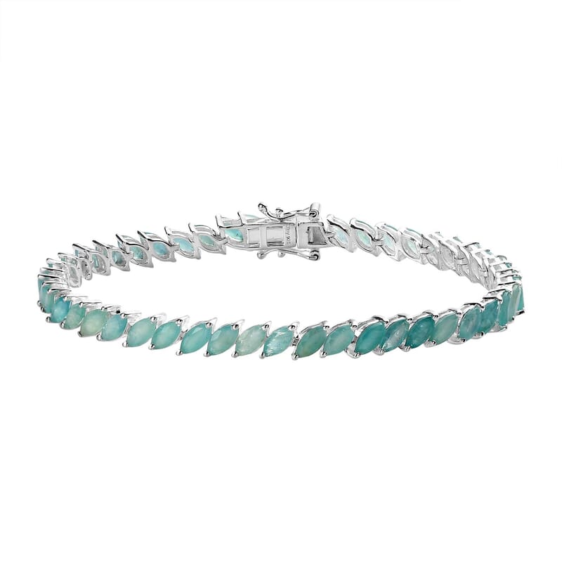 Grandidierite Tennis Bracelet in Sterling Silver (7.25 In) 9.65 ctw