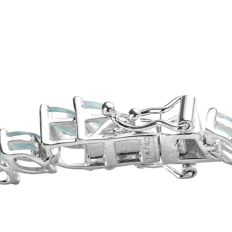 Grandidierite Tennis Bracelet in Sterling Silver (7.25 In) 9.65 ctw