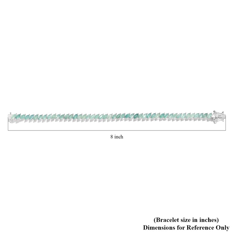 Grandidierite Tennis Bracelet in Sterling Silver (7.25 In) 9.65 ctw