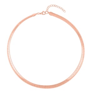 Omega Chain Necklace (18-20 Inches) in ION Plated RG Stainless Steel | Tarnish-Free, Waterproof, Sweat Proof Jewelry