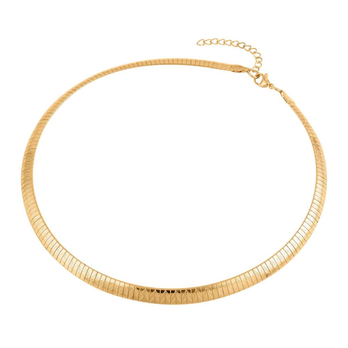 Omega Chain Necklace (18-20 Inches) in ION Plated YG Stainless Steel | Tarnish-Free, Waterproof, Sweat Proof Jewelry image number 2