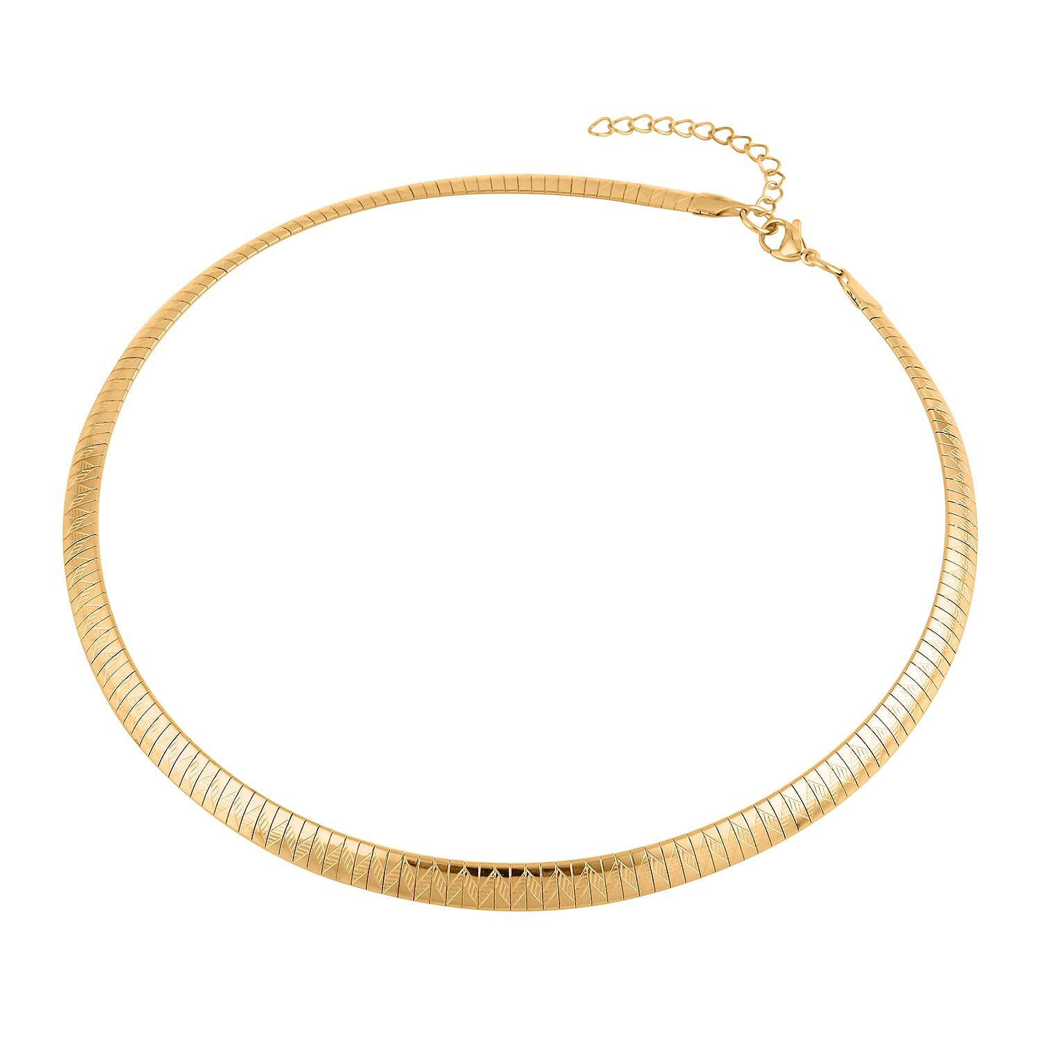 Omega Chain Necklace (18-20 Inches) in ION Plated YG Stainless Steel | Tarnish-Free, Waterproof, Sweat Proof Jewelry