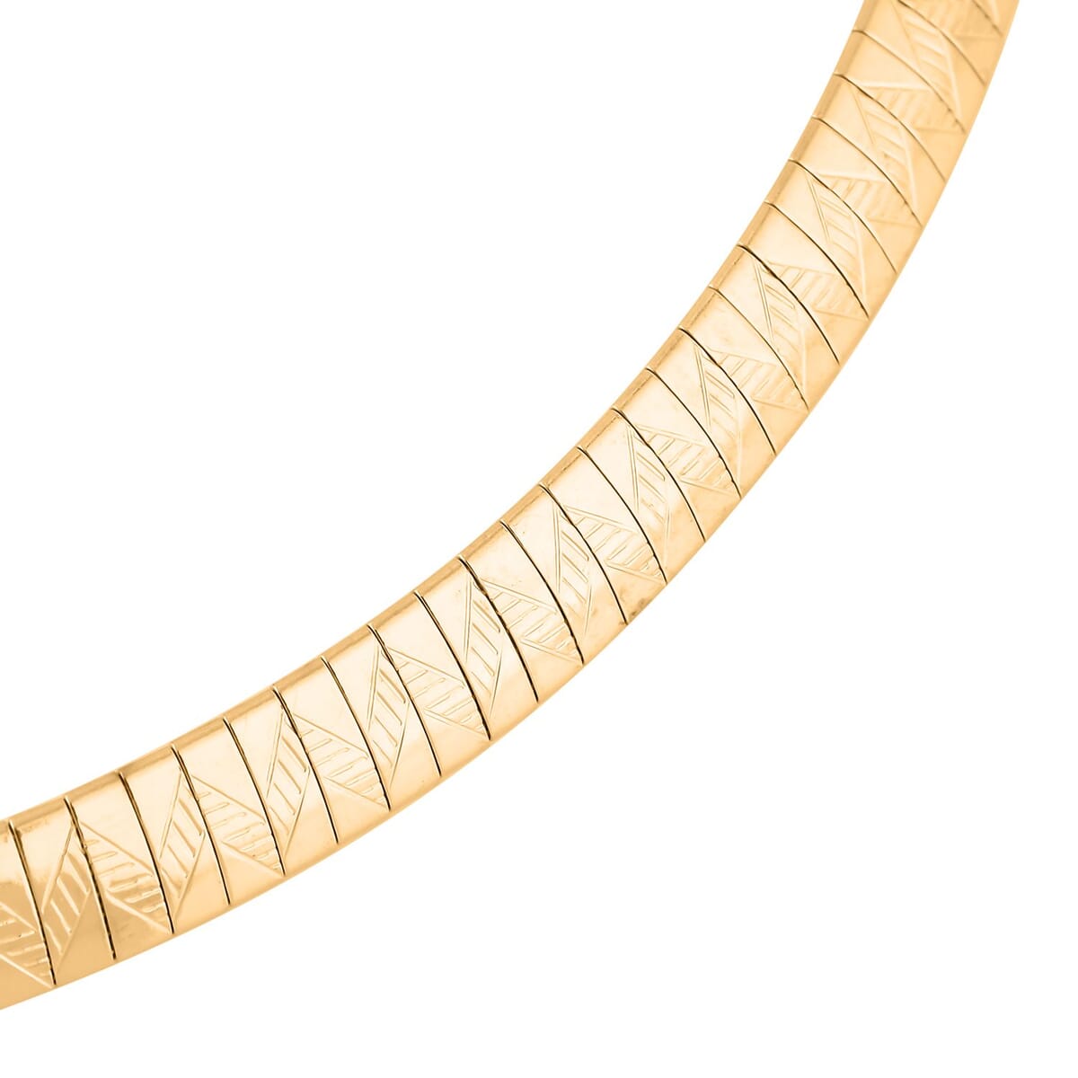 Omega Chain Necklace (18-20 Inches) in ION Plated YG Stainless Steel | Tarnish-Free, Waterproof, Sweat Proof Jewelry image number 3