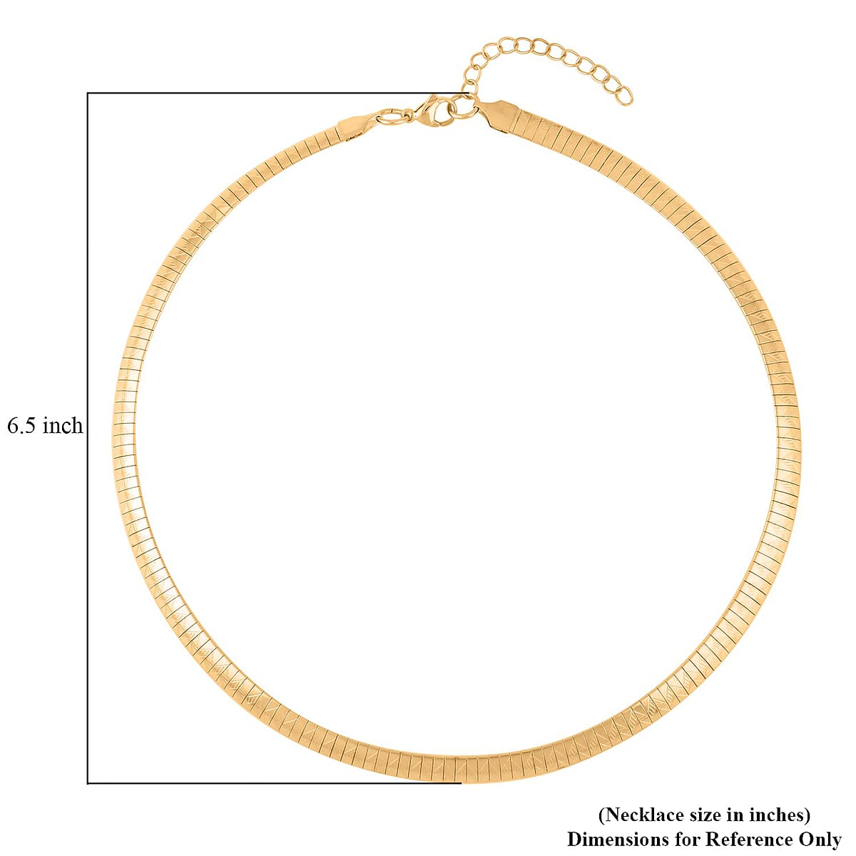 Omega Chain Necklace (18-20 Inches) in ION Plated YG Stainless Steel | Tarnish-Free, Waterproof, Sweat Proof Jewelry image number 6