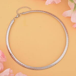 Omega Chain Necklace (18-20 Inches) in Stainless Steel , Tarnish-Free, Waterproof, Sweat Proof Jewelry