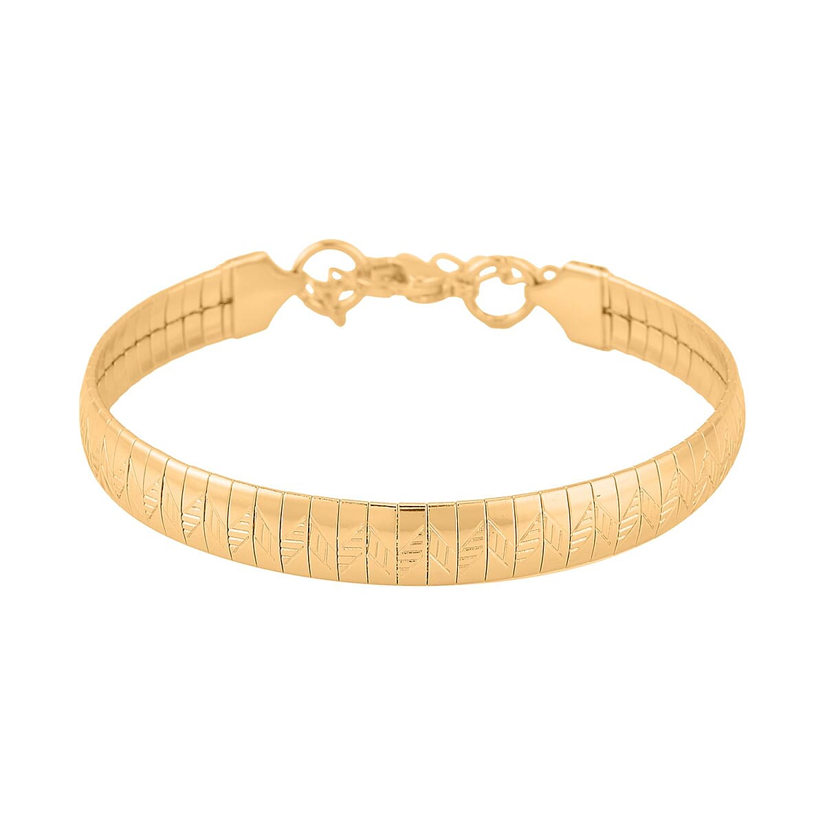 Omega Chain Bracelet (7.50-9.50Inches) in ION Plated YG Stainless Steel | Tarnish-Free, Waterproof, Sweat Proof Jewelry image number 0