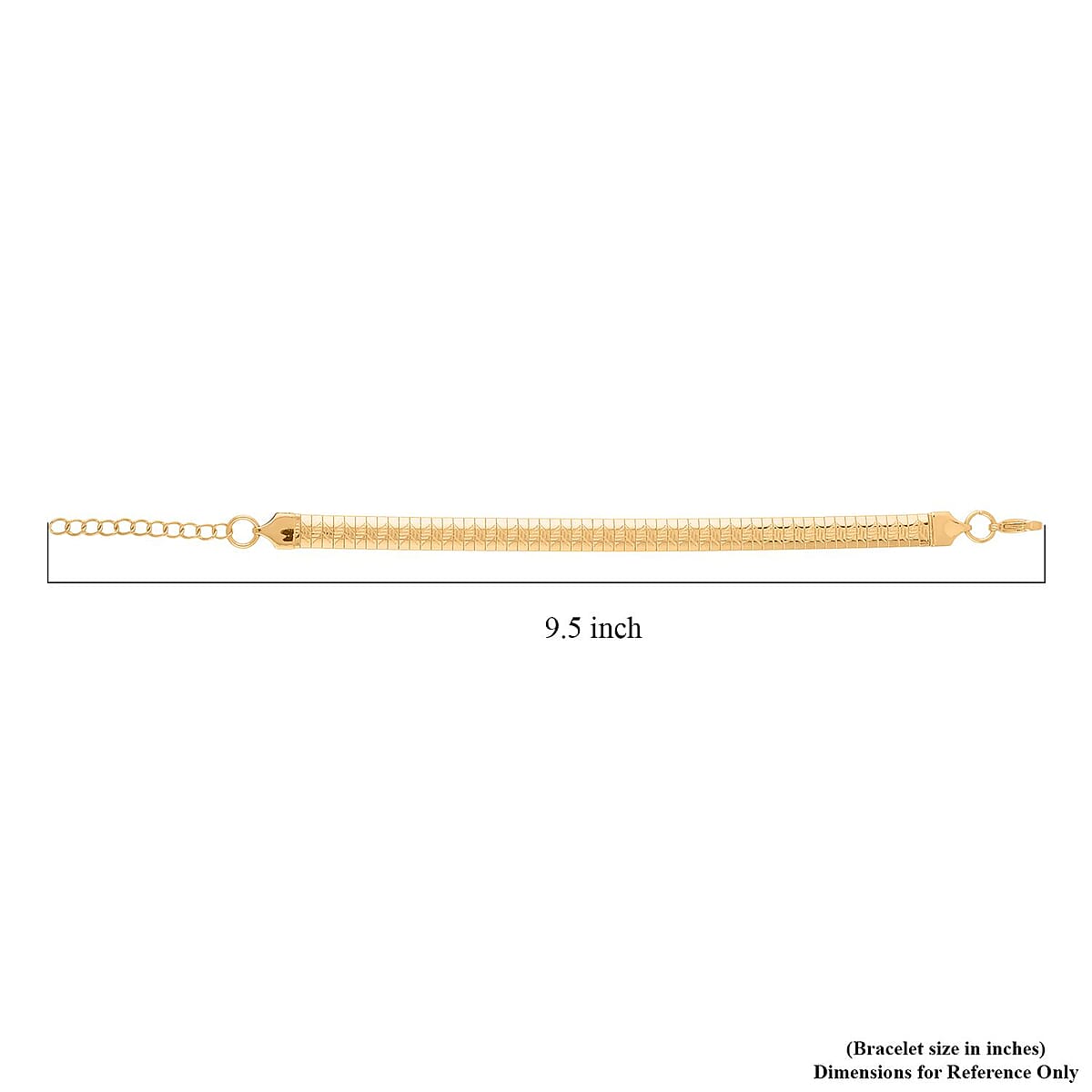 Omega Chain Bracelet (7.50-9.50Inches) in ION Plated YG Stainless Steel | Tarnish-Free, Waterproof, Sweat Proof Jewelry image number 5