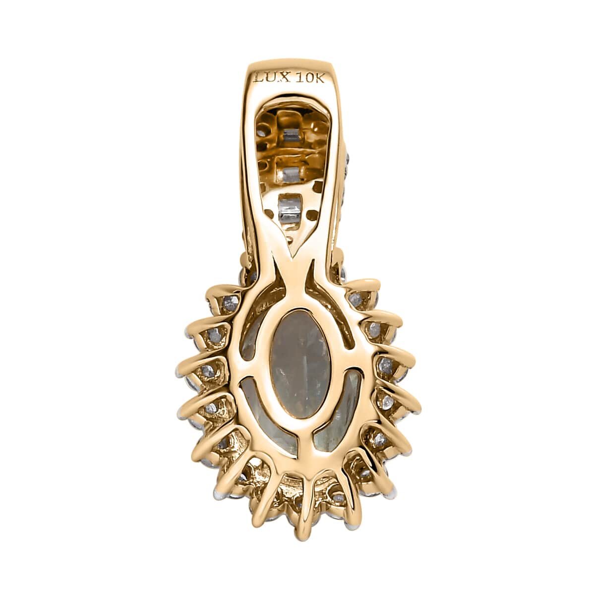 Luxoro AAA Narsipatnam Alexandrite and Diamond 1.50 ctwb Pendant in 10K Yellow Gold image number 4